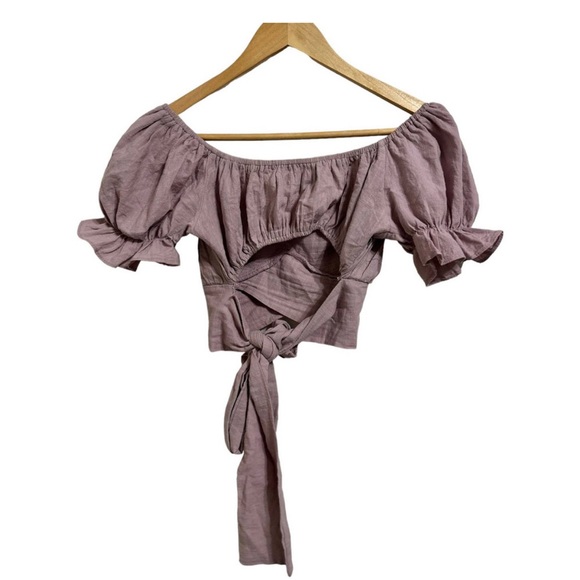 Petal + Pup lavender odise wrap off shoulder size 2 - Picture 4 of 4